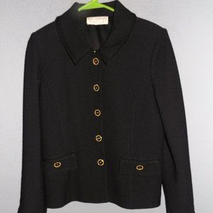 st. john collection black boucle size MED 8-10